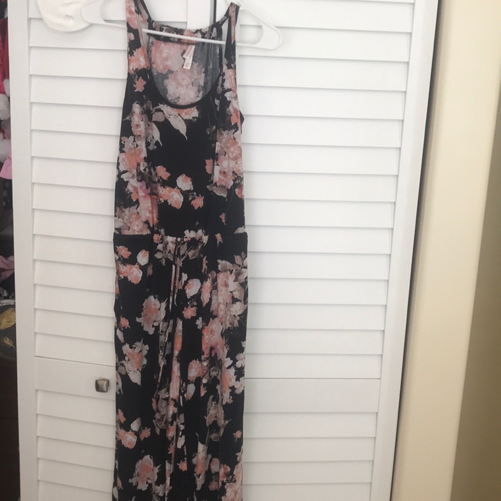 Black floral jumpsuit size small